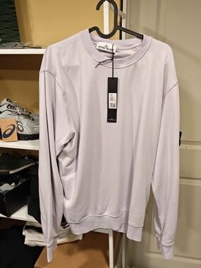 Stone Island Men's Lavender Crewneck Sweatshirt